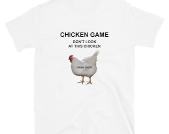 Camiseta divertida del juego del pollo, camiseta con meme, broma irónica de papá, regalo de humor informal