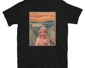 Camiseta divertida Gibby Scream, parodia de Edvard Munch, camiseta inspirada en iCarly