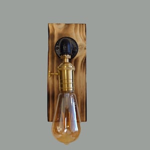Rustic Wall Lamp, Wall Sconce , Bedside Wall Lamp, Edison Steampunk Wall Lamp, Vintage Lamp, Farmhouse Decor, Home Decor, Christmas Gift