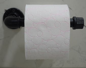 インダストリアルトイレットペーパーホルダー、鉄パイプトイレットホルダー、バスルームアクセサリー、ヴィンテージトイレットペーパーバー、素朴なトイレ装飾整理