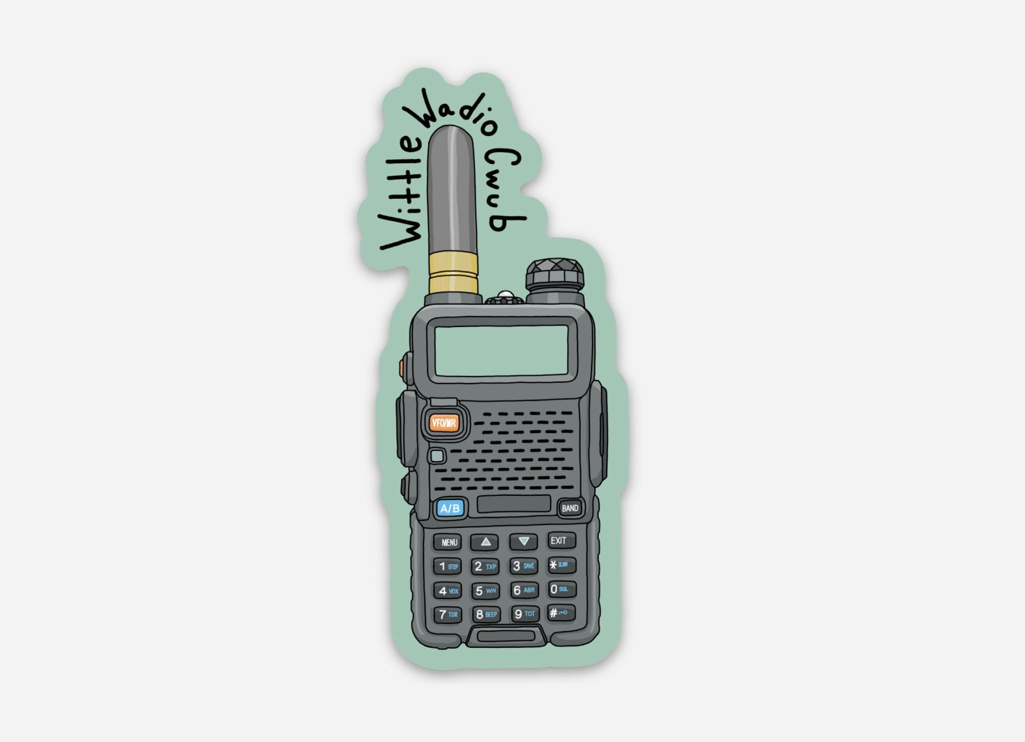 Wittle Wadio Cwub | Petit Radio Club | Sticker radio Baofeng