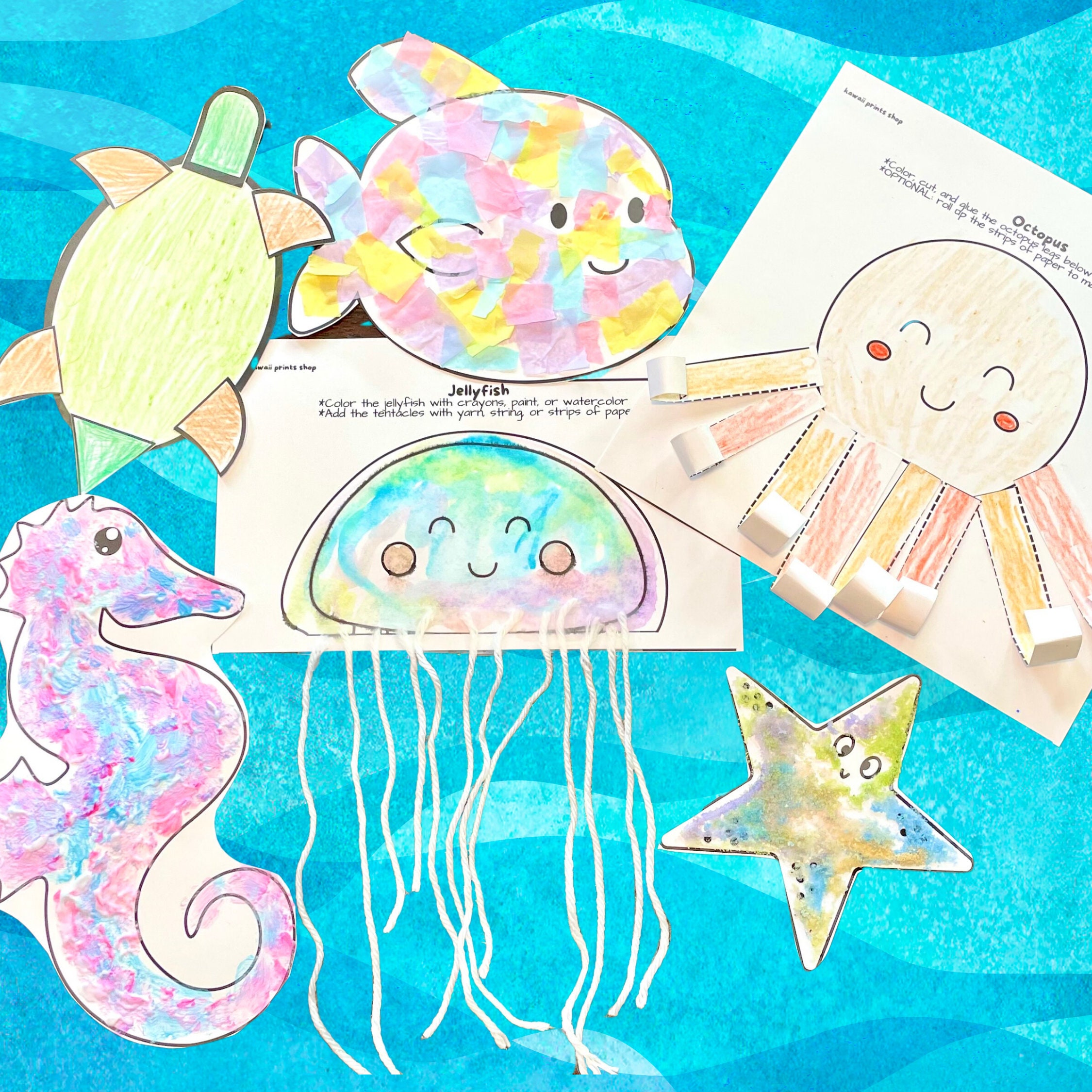 OCEAN THEME Crafts for Kids, Preschool Printables, Kindergarten Art ...