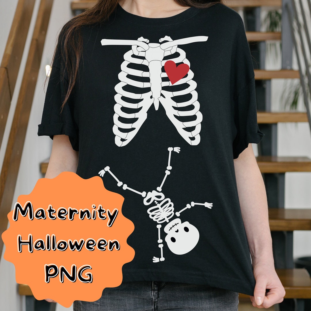 Skeleton Halloween Maternity PNG Funny Pregnancy Etsy