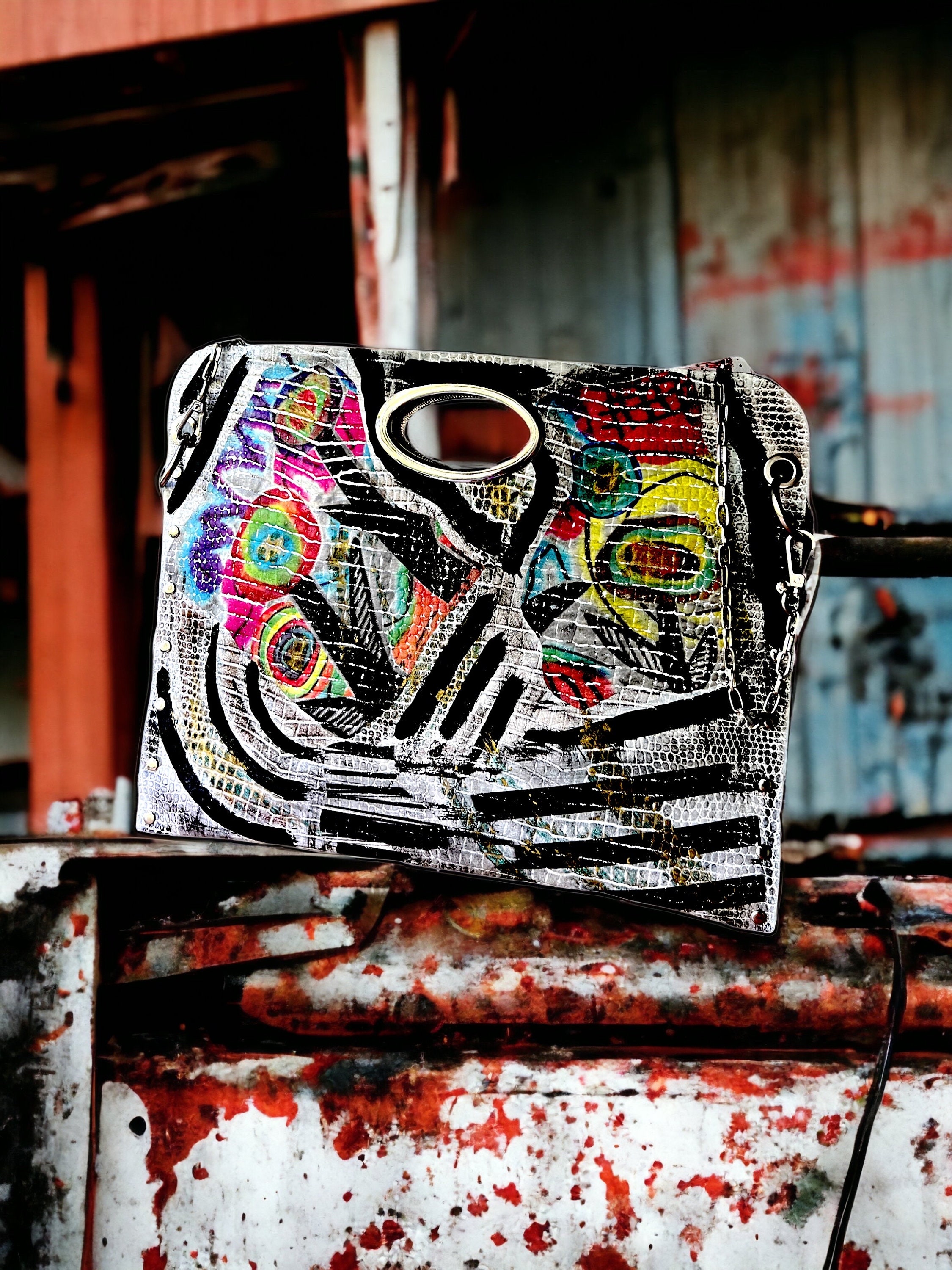 Hand Painted Leather Handbags, Pure Leather: Yes