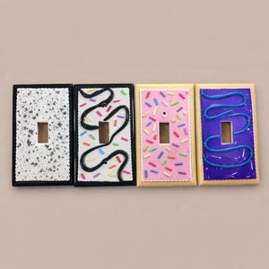 Handmade Toaster Pastry Light Switch Cover: Polymer Clay & Resin