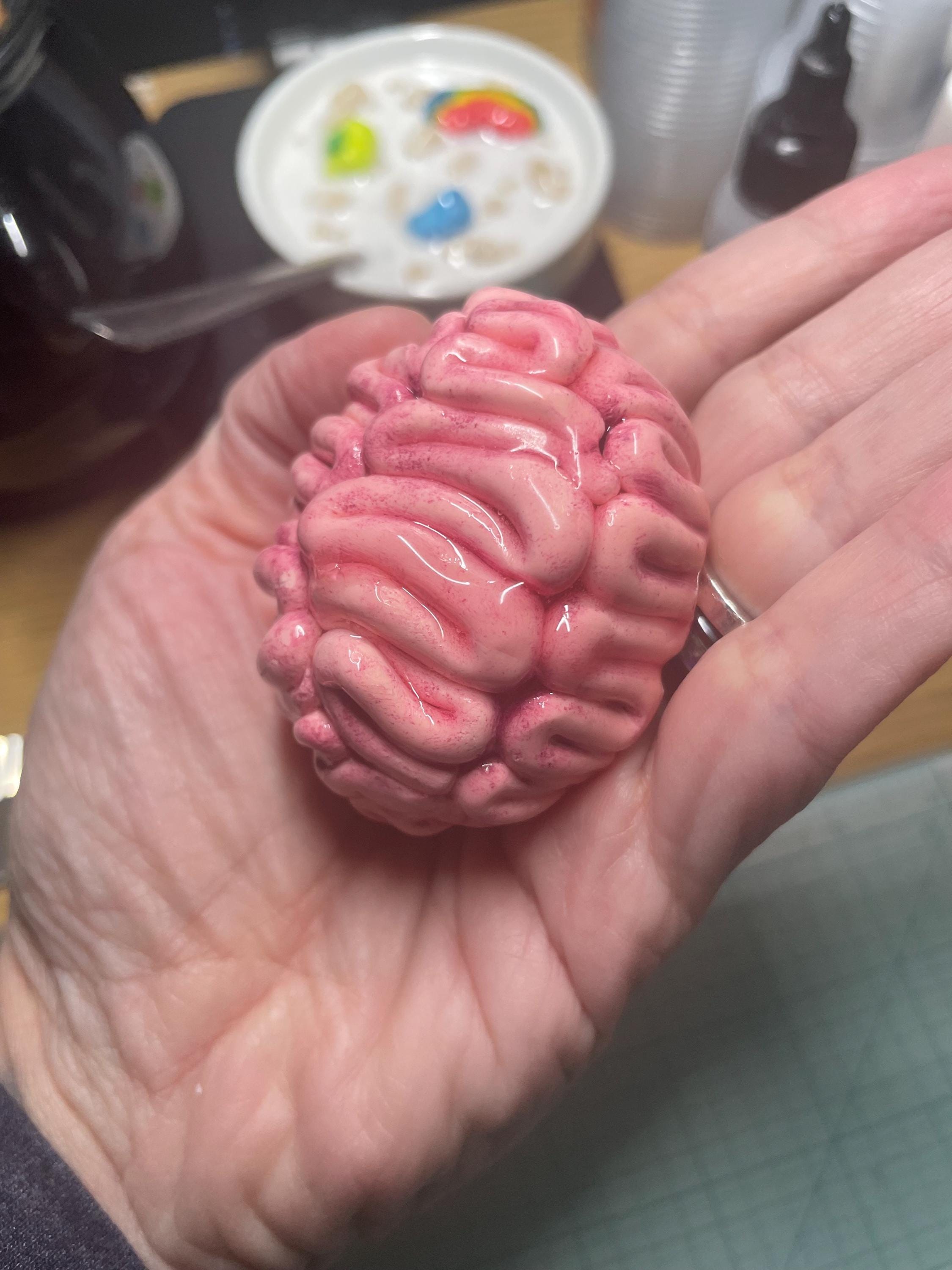 Handmade Polymer Clay Brain Hair Clip | Creepy Cute Gothic Hair ...