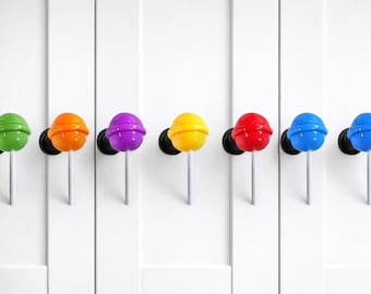 Handmade Lollipop Cabinet Knobs | Fun Candy Drawer Pulls