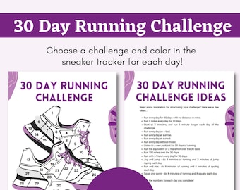 Running Challenge Tracker, Printable Running Log, Workout Tracker ...
