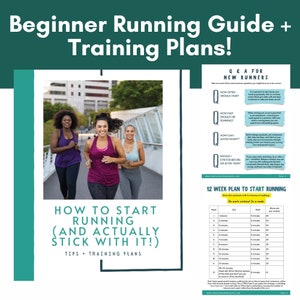 Beginner Running Guide with 4 Training Plans - Walk to Run, 5K, 10K, and Half Marathon