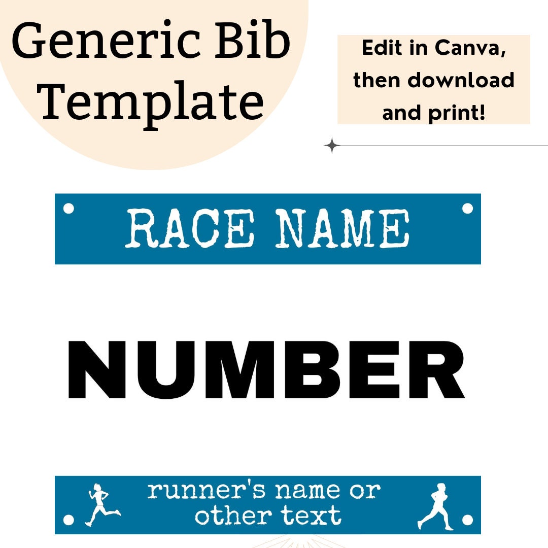 Marathon Bib Template