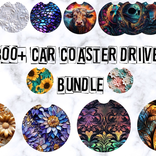 800+ Car Coaster Sublimation Design, Car Coaster Designs, Round Sublimation Design, Instant Download, Commercial Use Png