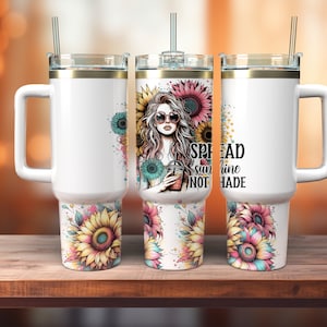 Daily Affirmations 40oz Tumbler Wrap Self Love Mental Health, Sublimation Design Templates, Positive Affirmations Tumbler PNG