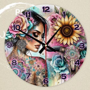 Digital Clock PNG, Sublimation Design, Printable Wall Clock, Sublimation Clock png , Clock Template , Clock Design Sublimation PNG, Western
