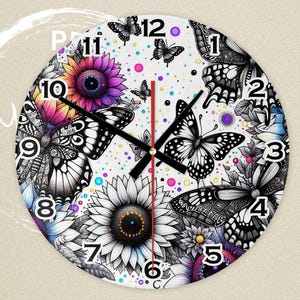 Digital Clock PNG, Sublimation Design, Printable Wall Clock, Sublimation Clock png , Clock Template , Clock Design Sublimation PNG, Western