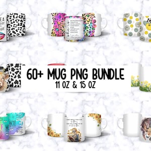 Coffee Mug Bundle 100+ digital PNG Mug Designs 15oz 11 oz PNG sublimation bundle - sublimation download - sublimation file mugs