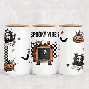 16oz Ghostie PNG, Sublimation design templates, 16oz png, Digital download. Ghost face download, 16oz beer can  Libby can UV DTF Png Tumbler
