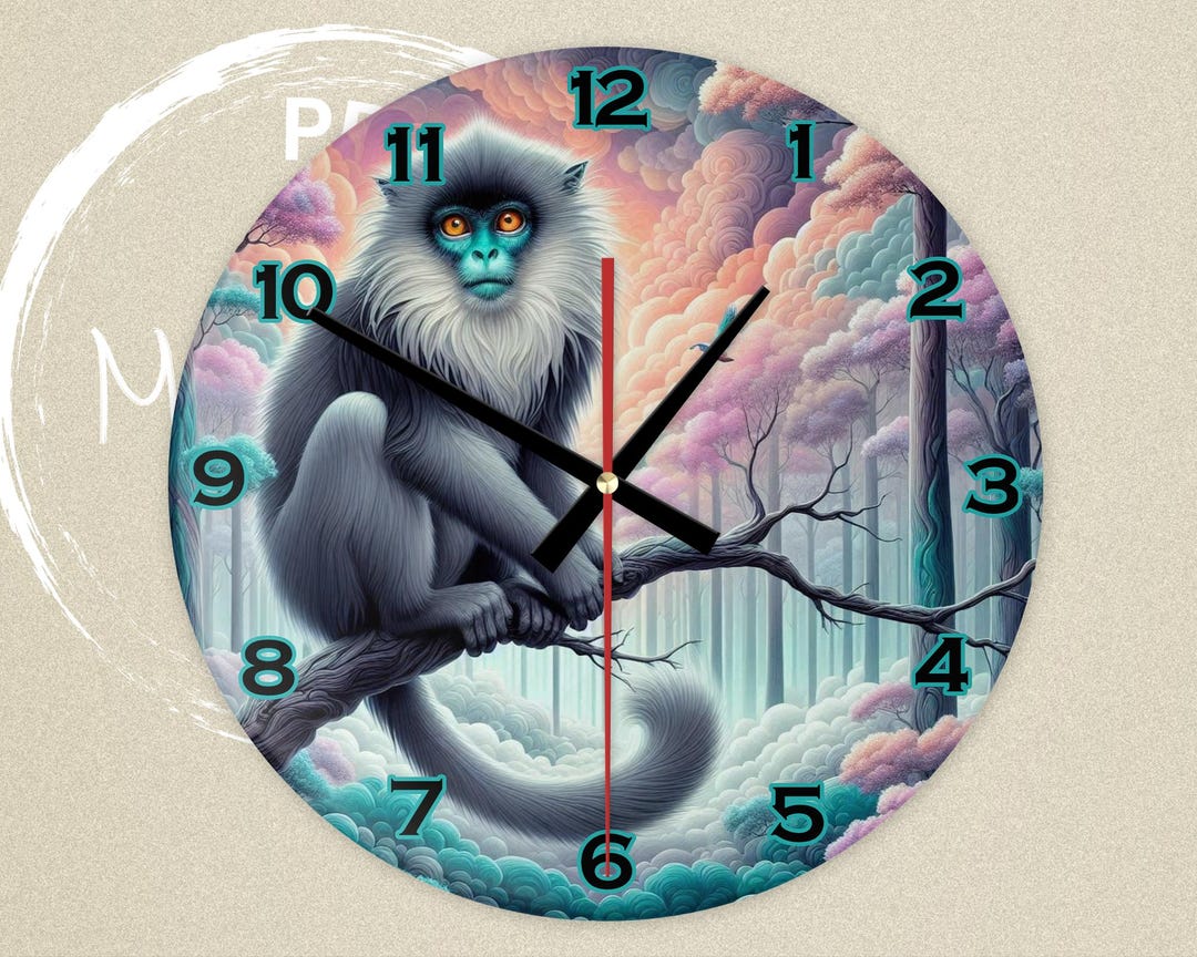 Digital Clock PNG, Sublimation Design, Printable Wall Clock