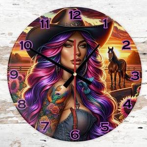 Digital Clock PNG, Sublimation Design, Printable Wall Clock, Sublimation Clock png , Clock Template , Clock Design Sublimation PNG, Western