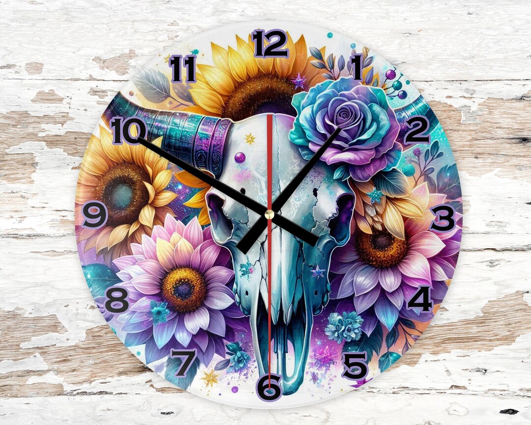 Digital Clock PNG, Sublimation Design, Printable Wall Clock