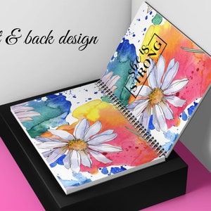 She Is Strong DIY Gift Idea Notebook Journal Cover Sublimation Personalization Digital Download PNG, A4,A5,A6 11x8.5 Free Pen PNG