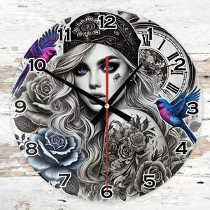 Digital Clock PNG, Sublimation Design, Printable Wall Clock, Sublimation Clock png , Clock Template , Clock Design Sublimation PNG, Tattoo