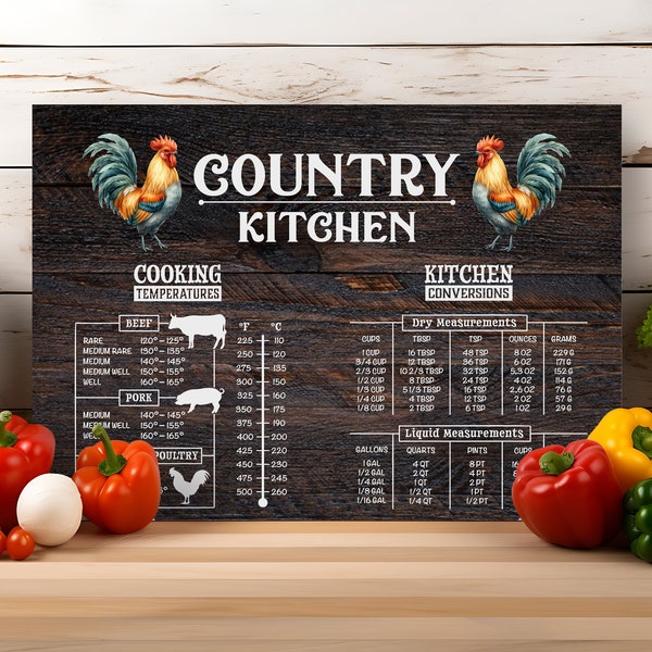 Country Kitchen Cutting Board Design Download, watercolour Glass Cutting Board PNG Printable Digital File, Add Your Own Words