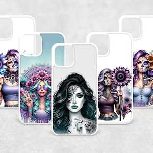 5 Sublimationsvorlage für Sublimationstelefonhülle, Handyhüllen Bundle Bad Bitch Girl Handyhüllen, iPhone, Samsung, One Size Fits All, PNG