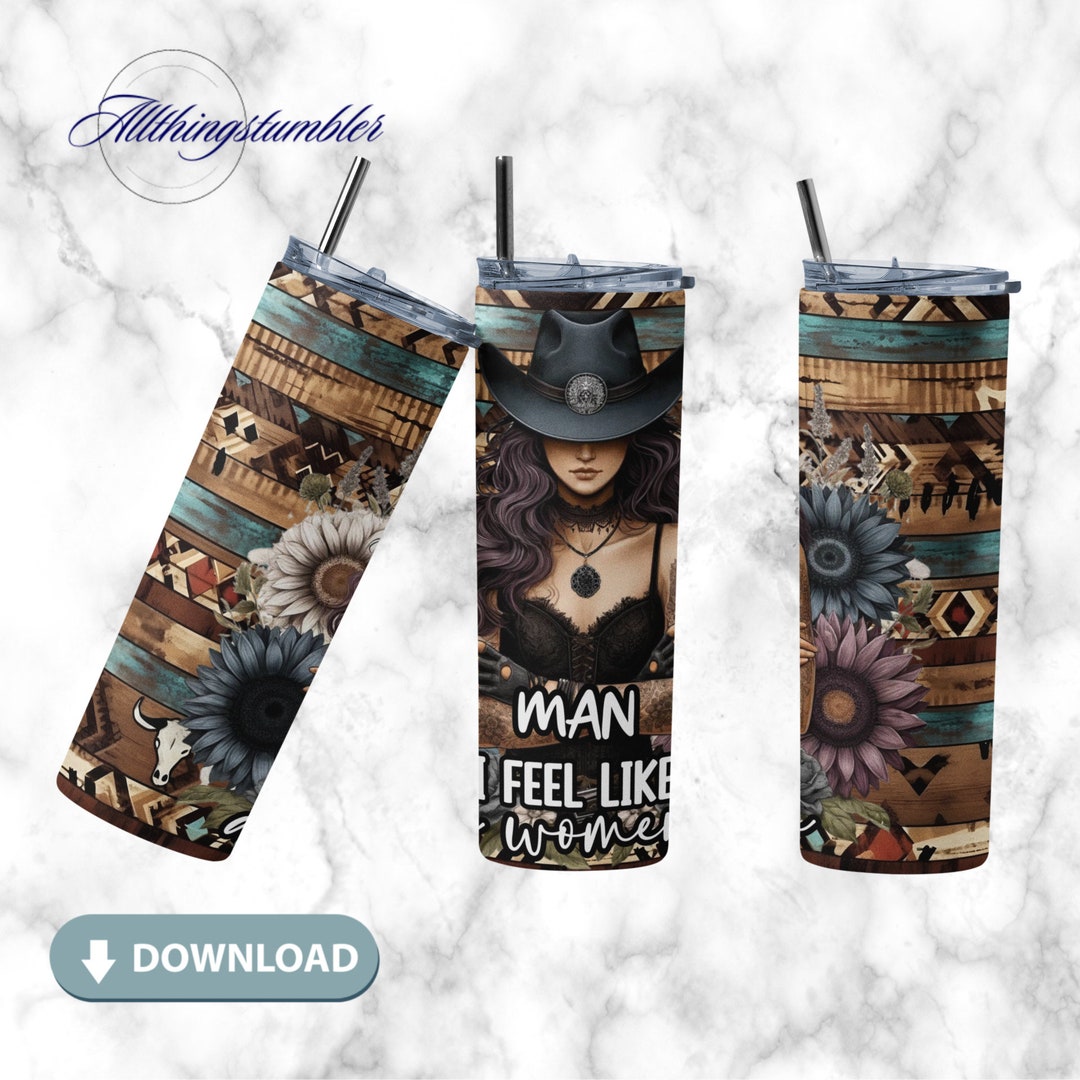 Country Girl 20 Oz Skinny Tumbler Sublimation Design Digital Download ...