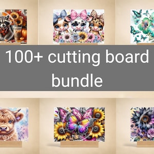 Kitchen Cutting Board Bundle, Design Download, mixed designs, Glass Cutting Board PNG Printable Digital File- Bundle Of 100
