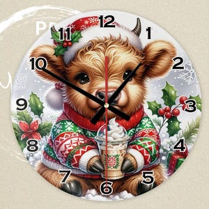 Digital Clock PNG, Sublimation Design, Printable Wall Clock, Sublimation Clock png , Clock Template , Clock Design Sublimation PNG,Christmas