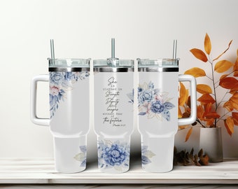 40 oz Quencher Proverbs 31 Scripture Sublimation Designs Downloads - Christian Religious Skinny Tumbler 40oz Design, Sublimation Downloads