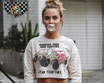 Muddin' Side by Side Png, 4 Wheeler T-Shirt Design, Off-Road Sublimation Png, DTF Print PNG, ATV Mud Life Shirt Graphic, Country Girl Png