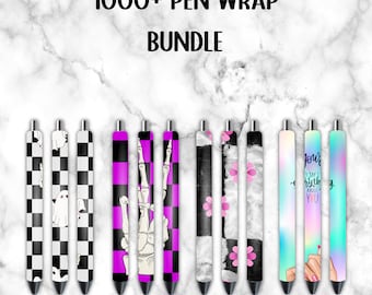 Lot de 1 000 + PNG avec enveloppe pour stylo, Sublimation pour stylo, Crayon pour sublimation, Revêtements époxy pour stylo, Motifs bord de l&#39;eau pour stylo, Revêtement pour stylo PNG