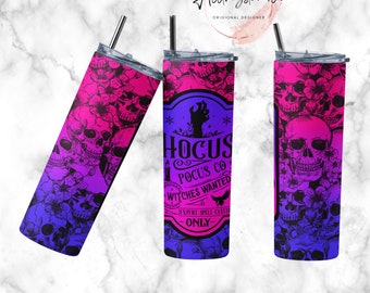 Halloween Tumbler Wrap, Hokus Pokus Becher png, Halloween Tumbler Design, Halloween Tumblers png, Spooky Tumble Wrap, 20oz Skinny Tumbler