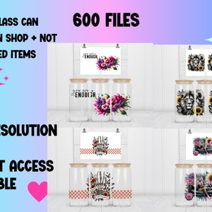 16oz Glass Can Tumbler Sublimation Design Bundle, Glass Can Wrap png, Libbey Can Template, 16oz Libbey Wrap, Trending Design, Sarcastic PNG