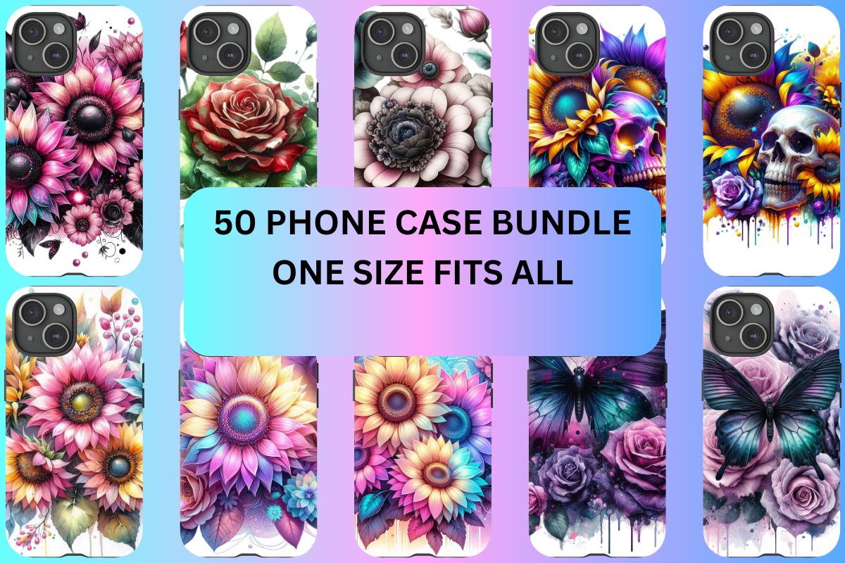 50 Sublimation Template for Sublimation Phone Case ,Phone Case Bundle for Custom Phone Cases, iPhone, Samsung, One Size Fits All, PNG