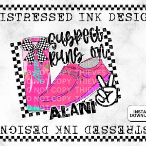 Suspect runs on alani png, alani summer energy drink, girl png, cute watermelon alani graphic design, Suspect Runs on Alani Digital File