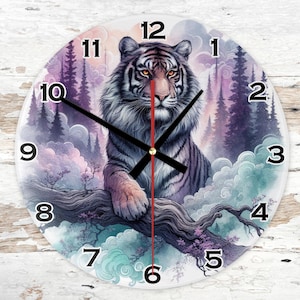 Digital Clock PNG, Sublimation Design, Printable Wall Clock, Sublimation Clock png , Clock Template , Clock Design Sublimation PNG, Tiger