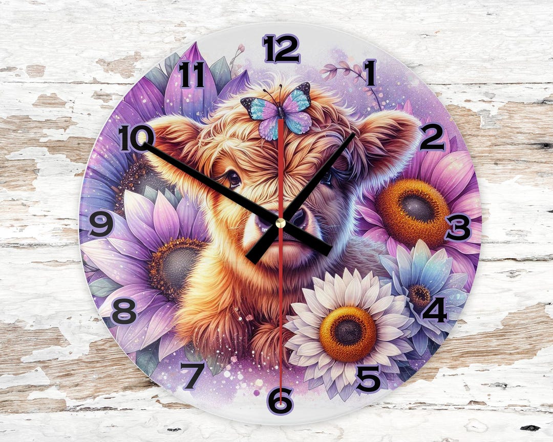 Digital Clock PNG, Sublimation Design, Printable Wall Clock
