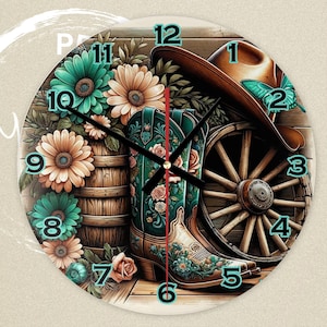 Digital Clock PNG, Sublimation Design, Printable Wall Clock, Sublimation Clock png , Clock Template , Clock Design Sublimation PNG, Western