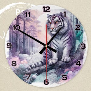 Digital Clock PNG, Sublimation Design, Printable Wall Clock, Sublimation Clock png , Clock Template , Clock Design Sublimation PNG, Tiger