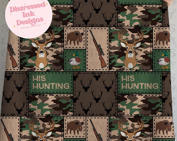 His Pattern His Hunting Seamless Pattern, Hand Drawn Seamless, Fabric, Repeating ...