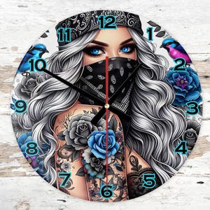 Digital Clock PNG, Sublimation Design, Printable Wall Clock, Sublimation Clock png , Clock Template , Clock Design Sublimation PNG, Bad ass