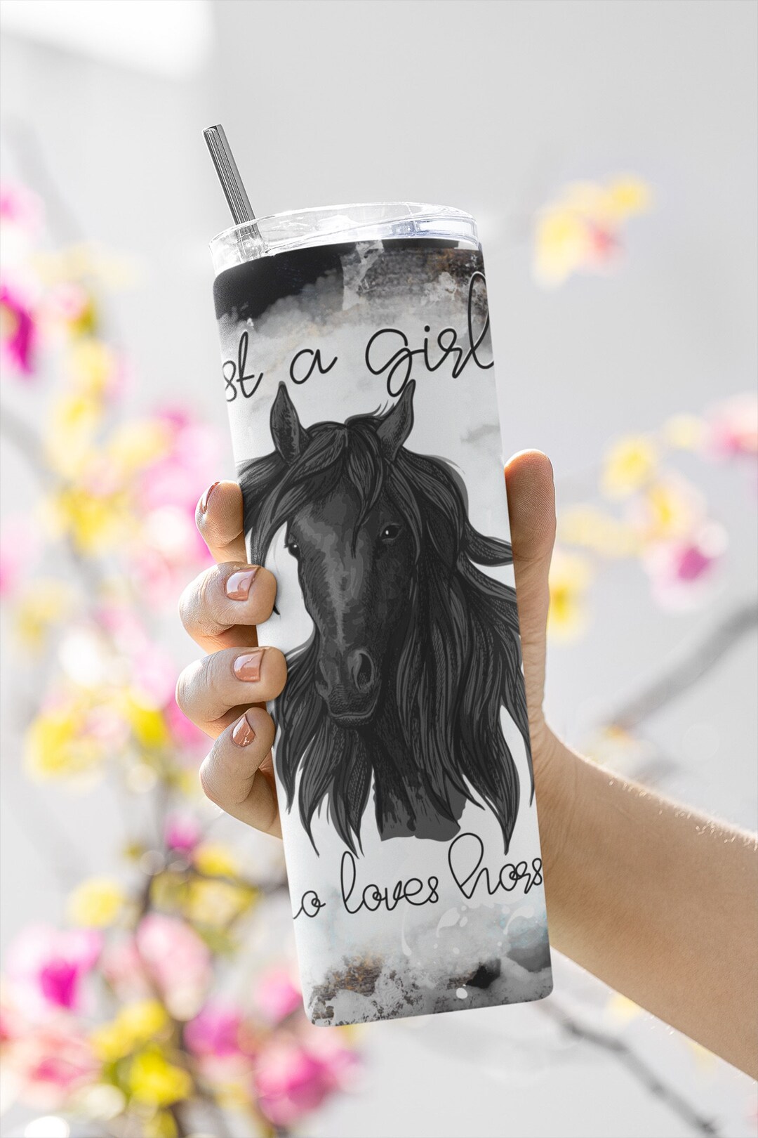 Just A Girl Who Loves Horses Tumbler, Tumbler Png, Horseshoe Png
