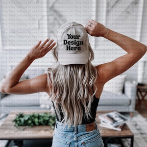 Boho Hat Mockup | Trucker Hat Mockup PNG | Digital Download | Hat Product Display | 90s Aesthetic | Blank Mockup | Apparel Mockup