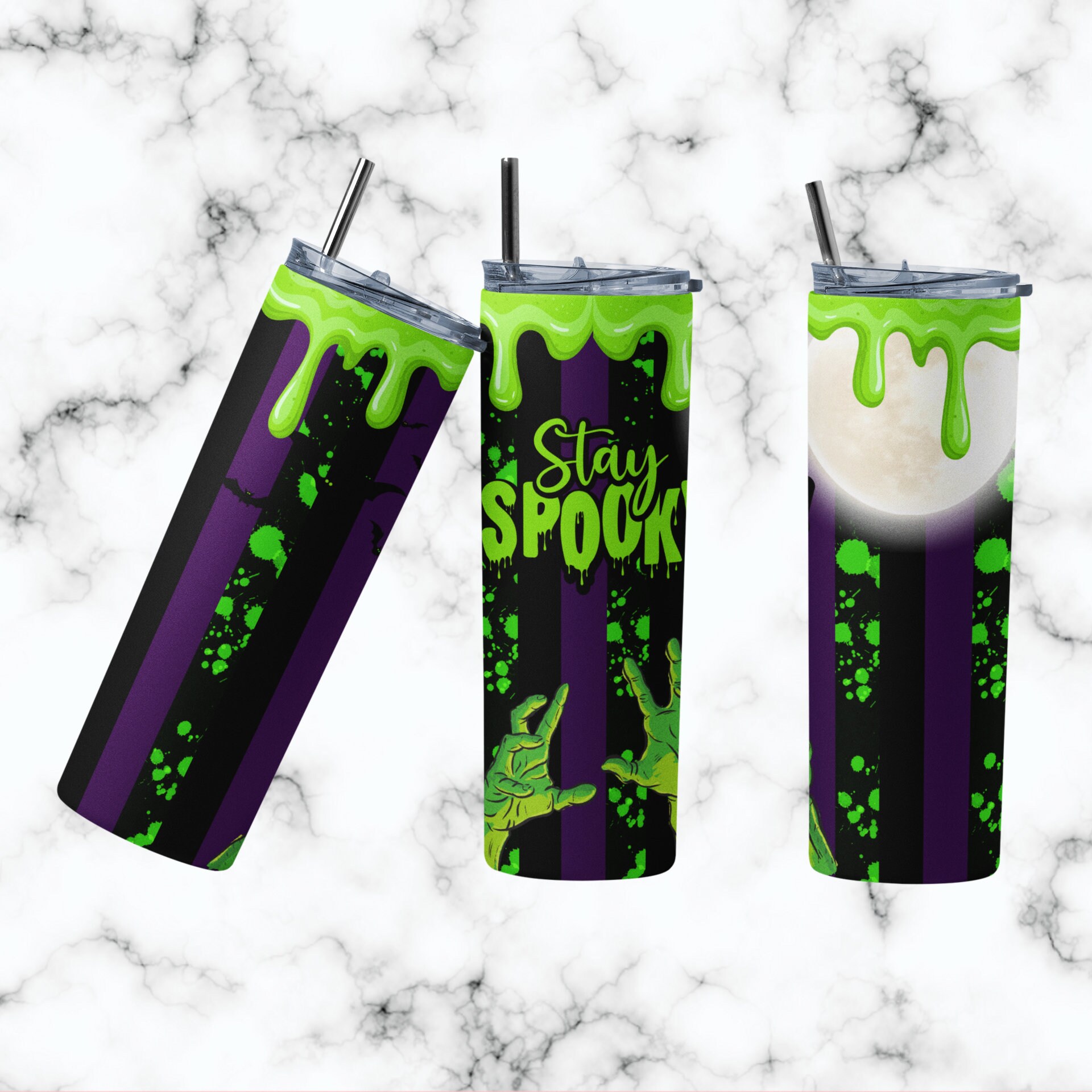 Stay Spooky Tumbler Wrap Tumbler Png Halloween Tumbler Etsy