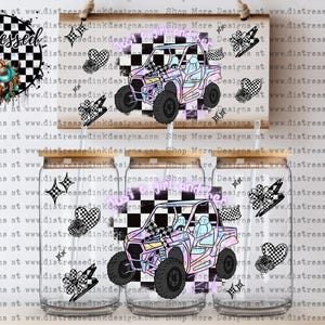 マディン4ウィーラーPNG | サイドバイサイド昇華デザイン | 16オンスガラス缶PNG | オフロードATV Dtf Png | カントリーガールタンブラーラップ | UTVダート