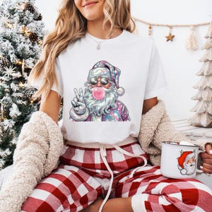 Santa Clause Christmas club, PNG, holiday festive Christmas Season Png, Santa Bubble png, Funny Christmas png, Retro Christmas png