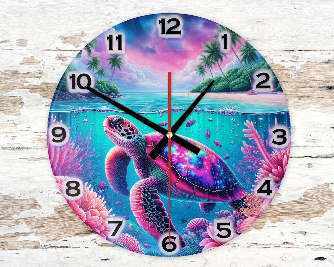 Digital Clock PNG, Sublimation Design, Printable Wall Clock