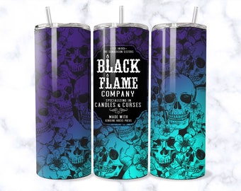 Halloween Tumbler Wrap, Black flame Tumbler png, Halloween Tumbler Design, Halloween Tumblers png, Spooky Tumbler Wrap, 20oz Skinny Tumbler